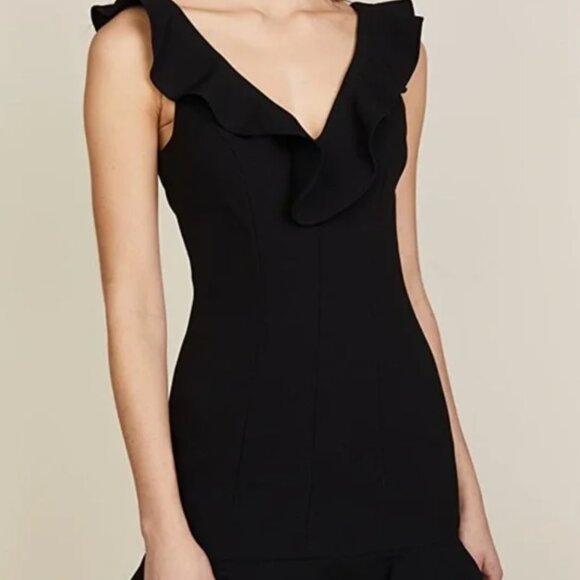 LIKELY Black Ruffle Mini Dress Harlow - Picture 4 of 4
